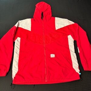 Cookies Nylon Hooded Windbreaker Jacket Size Large Berner Skater Hip Hop Zipper